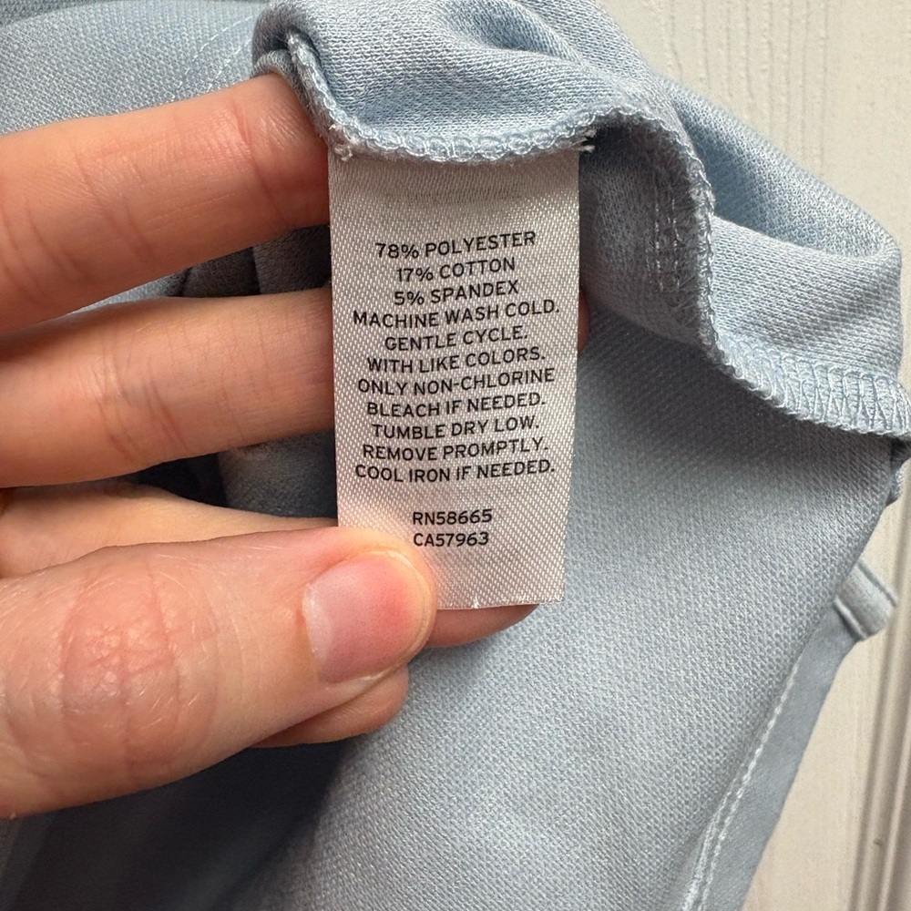 Nordstrom Tech-Smart Cotton Blend Polo Shirt Blue Size Large - Picture 3 of 3